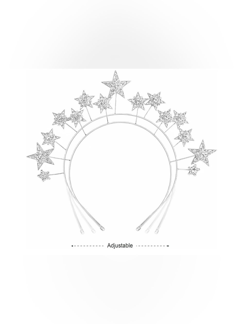 Crystal Star Halo Headband - Silver Rhinestone Tiara